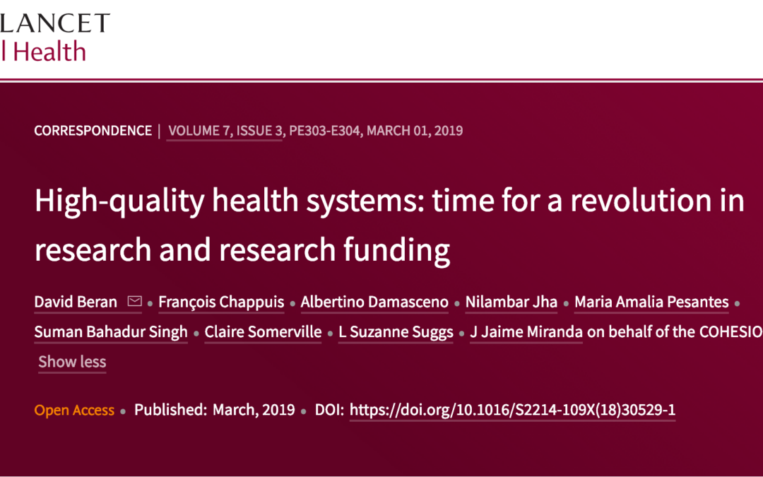 COHESION publication: The Lancet Global Health